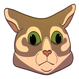 😳 кот, животное, питомец, кошачий, иллюстрация, наклейка telegram sticker