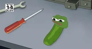 🥒 Pepe the Frog Meme, Pepinillo, Pepe, Cultura de Internet, Rana, Dibujo animado telegram sticker