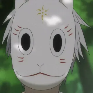 👺 anime, máscara, raposa, personagem, japonês, desenho animado telegram sticker