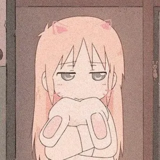 😒 Hakase Shinonome Nichijou anime, nichijou, hakase, professore, carino, coniglio, manga telegram sticker