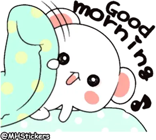 ☀️ @MHStickers 귀여운, 만화, 쥐, 졸린, 카와이, 동물 telegram sticker