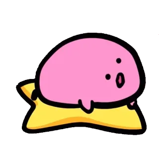😦 Kirby ピンク, 星, かわいい, 漫画, ゲーム telegram sticker