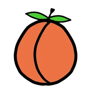 🍑 melocotón, fruta, comida, saludable, dulce telegram sticker