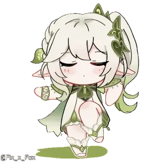 😎 @Rix_x_Fox chibi, anime, cute, character, digital art telegram sticker