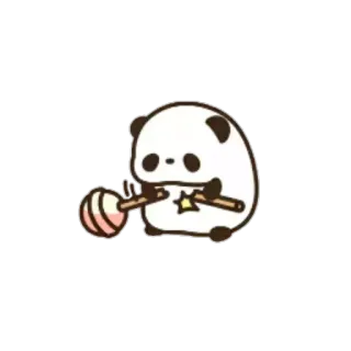 😾 Panda, Lindo, Animal, Dibujo animado, Kawaii telegram sticker