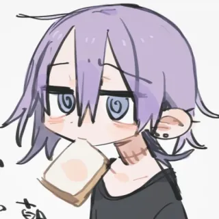 ☕ อนิเมะ, ตัวละคร, น่ารัก, แซนวิช, ศิลปะ, ภาพประกอบ telegram sticker