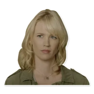 😒 woman, blonde, face, portrait, expression, sticker telegram sticker