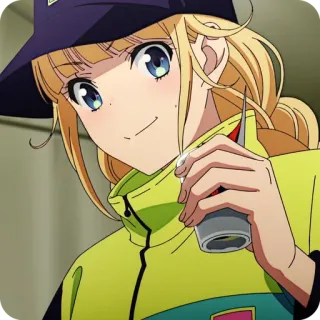🙂 Anime, Fille, Mignon, Blonde, Personnage whatsapp sticker