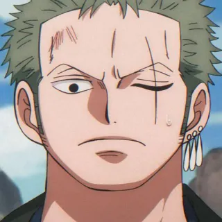 💚 Zoro One Piece anime, one piece, zoro, cartoon, character, manga telegram sticker
