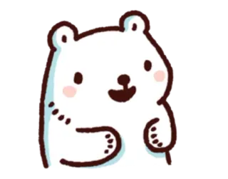 😁 urso, fofo, animal, kawaii, desenho animado whatsapp sticker