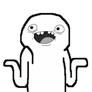 😬 Meme, Dibujo animado, Expresión, Confundido, Encogerse de hombros, Pregunta, Divertido, Cómic telegram sticker