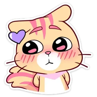 😊 cat, cute, sticker, cartoon, animal telegram sticker