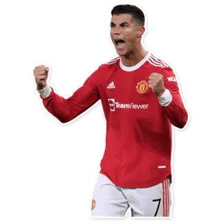 🤩 Cristiano Ronaldo football, sport, célébration, manchester united, ronaldo whatsapp sticker