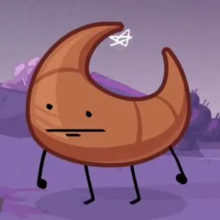 😐 Crescent Roll object show, cartoon, food, character telegram sticker
