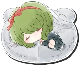 🌟 Chibi, dormire, carino, Anime, Kawaii telegram sticker