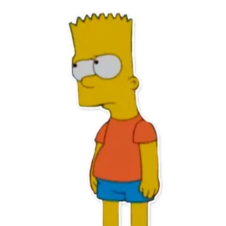 😒 Bart Simpson The Simpsons cartoon, simpsons, bart, animated, character telegram sticker