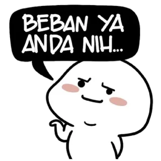 😌 BEBAN YA ANDA NIH... fofo, desenho animado, personagem, engraçado telegram sticker
