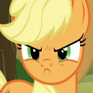 😤 Applejack My Little Pony applejack, pony, my little pony, cartoon, wütend, figur telegram sticker