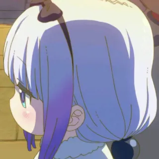 😟 Kanna Kamui Miss Kobayashi's Dragon Maid アニメ, カンナ, カンナカムイ, 小林さんちのメイドラゴン, かわいい, カートゥーン, キャラクター telegram sticker