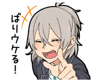 😂 ばりウケる！ Anime, Manga, Giapponese, Divertente, Espressione, Gesto, Cartone animato telegram sticker