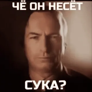 🤨 ЧЁ ОН НЕСЁТ
СУКА? 러시아어, 모욕, 냉소적, 밈, 욕설 whatsapp sticker