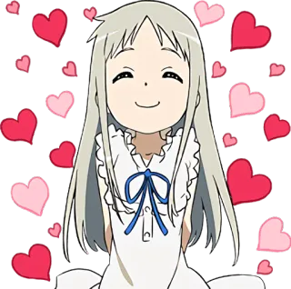 ☺️ Menma Anohana Anime, Menma, Anohana, Corazones, Lindo, Chica telegram sticker