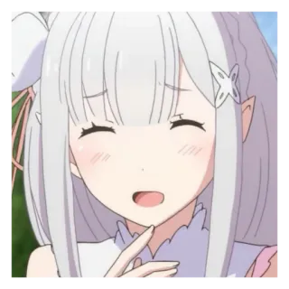 🛏 Emilia Re:Zero Anime, Emilia, Re:Zero, linda, Waifu whatsapp sticker