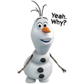 ⛄ Olaf Frozen Olaf, snowman, Disney, Frozen, cartoon, character telegram sticker