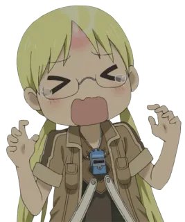 😢 Nanachi Made in Abyss Anime, Dibujos animados, Llorando, Angustiado, Made in Abyss whatsapp sticker
