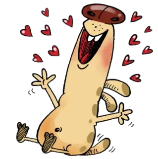 ❤ Cartone animato, Felice, Amore, Cuore, Carino, Divertente whatsapp sticker