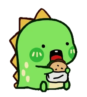 ๐ช dinosauro, carino, cartone animato, animale, cibo, taco whatsapp sticker