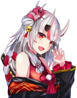 😍 Anime, Manga, Personnage, Oni, Démon, Fille telegram sticker