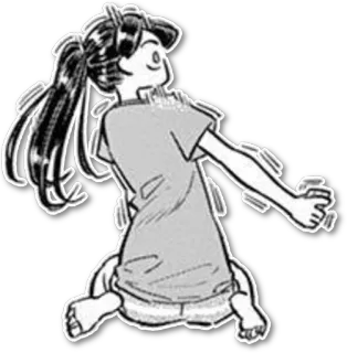 😱 Anime, Dibujo animado, Personaje, Chica, Temblor, Emocionada telegram sticker