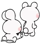😋 @arsiSticker fofo, adesivo, desenho animado, coelho, urso telegram sticker