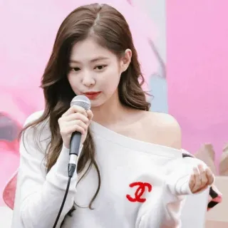 💱 Jennie 제니, 가수, 한국, 마이크, K팝, 연예인, 여자 telegram sticker