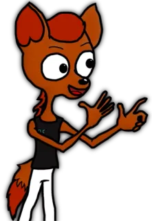😀 Cartoon, Fuchs, Tier, Charakter, Digitale Kunst telegram sticker