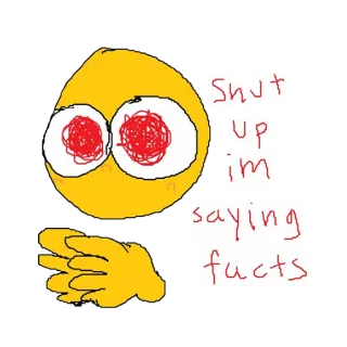 😡 Shut up im saying fucts. Dibujos animados, Enojado, Ofensivo, Emoji telegram sticker