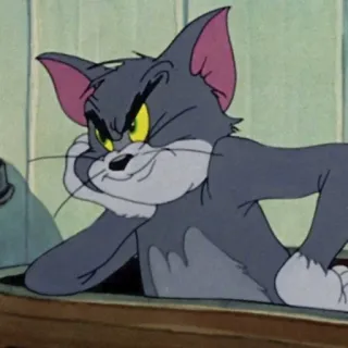 😒 Tom Cat Tom and Jerry desenho animado, gato, arrogante, engraçado, personagem telegram sticker