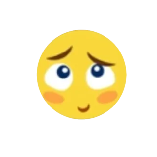 🥺 Эмодзи, Смайлик, Милый, Румянец, Выражение telegram sticker