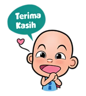 😗 Terima Kasih merci, dessin animé, salutation, mignon telegram sticker