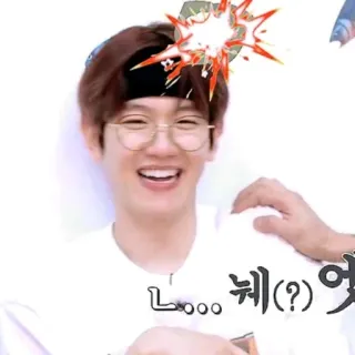 ✨ ㄴ... 웻(?)앗 persona, sonrisa, feliz, coreano, gafas telegram sticker