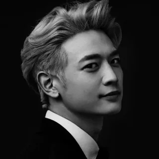 ™ portrait, homme, monochrome, visage, personne, noir et blanc whatsapp sticker