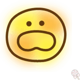 🍥 Emoji, Sorpreso, Giallo, Scioccato, Espressione telegram sticker
