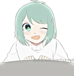 😉 @animestickerchannel Anime, Sticker, Mignon, Fille, Dessin animé telegram sticker
