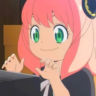 🙂 Anya Forger Spy x Family anime, spy x family, anya, cartoon, cute telegram sticker
