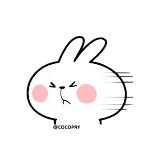 😖 coelho, bravo, desenho animado, animal, fofo whatsapp sticker