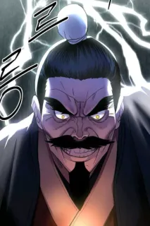 😈 Manhwa, Arti marziali, Asiatico, Fulmine, Personaggio telegram sticker