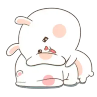 🥰 bunny, rabbit, cute, sticker, cartoon, animal telegram sticker