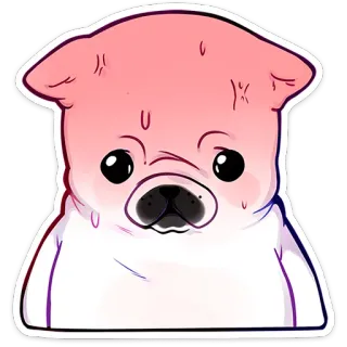 ⭐ perro, cachorro, lindo, dibujo animado, mascota, animal, pegatina telegram sticker