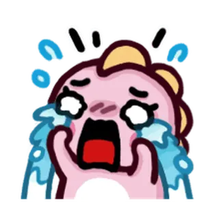 😳 weinen, traurig, emotional, Cartoon, Figur, Tränen whatsapp sticker